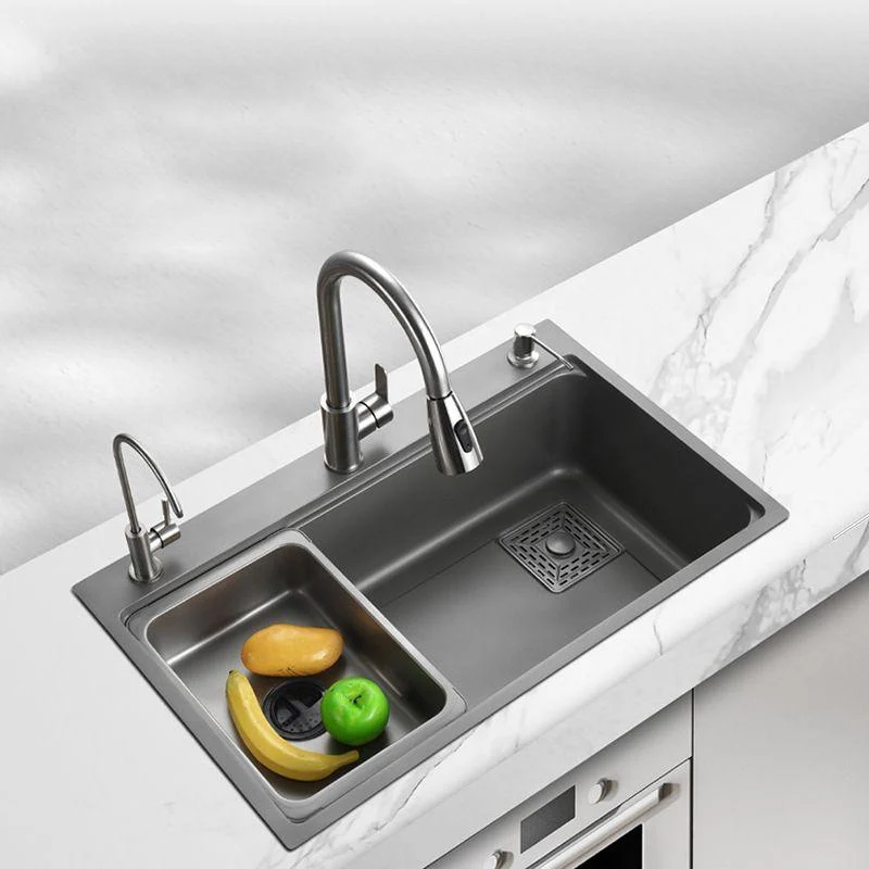 Modern Kitchen Sink Stainless Steel with Accessories and Tap Top-Mount Workstation Sink -Bathlova