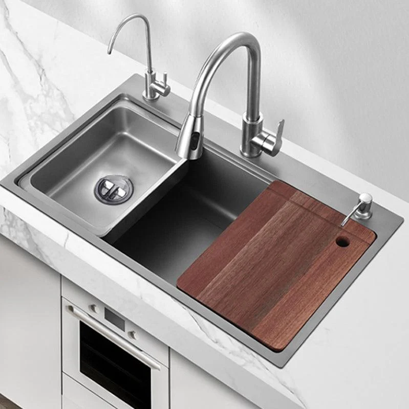 Modern Kitchen Sink Stainless Steel with Accessories and Tap Top-Mount Workstation Sink -Bathlova