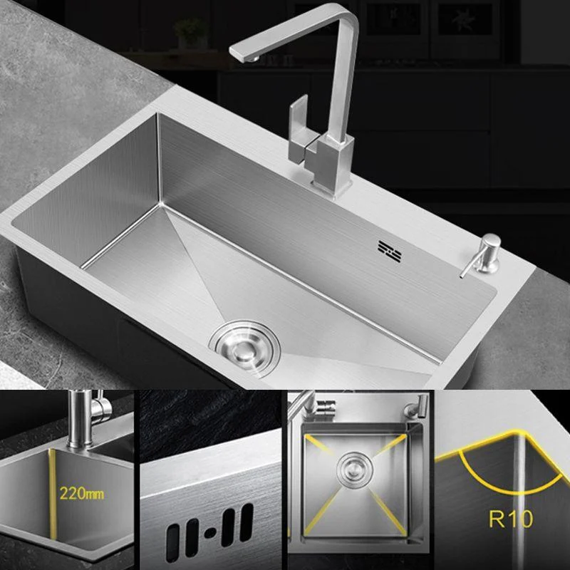 Modern Kitchen Sink Stainless Steel with Accessories and Tap Workstation Sink -Bathlova