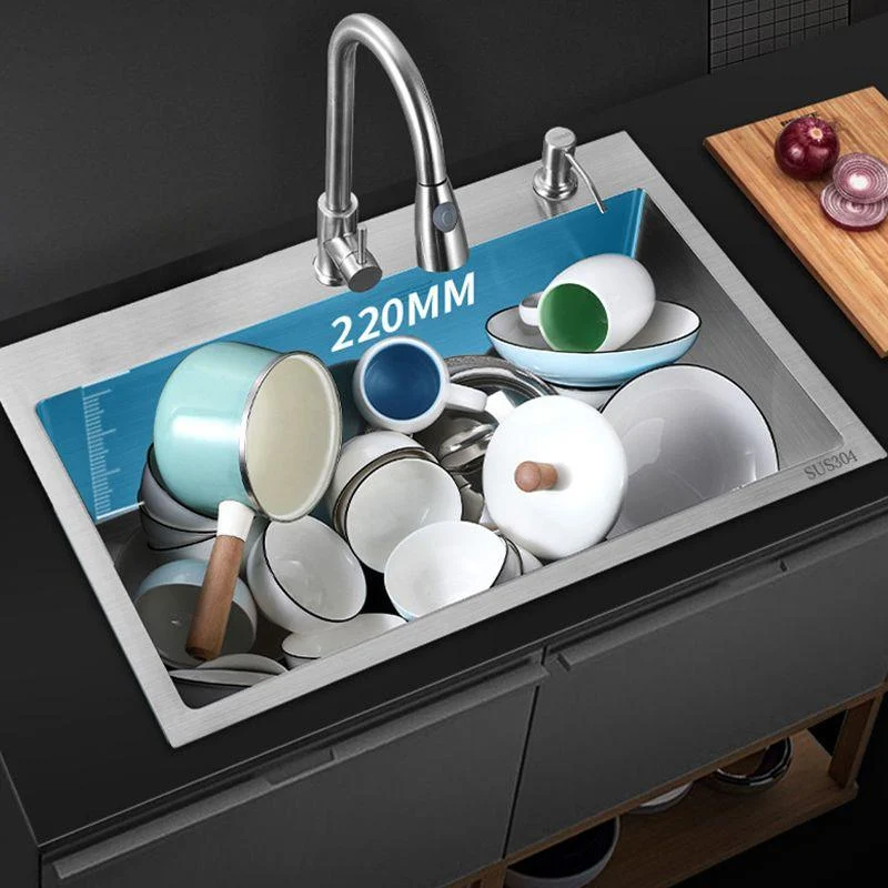 Modern Kitchen Sink Stainless Steel with Accessories and Tap Workstation Sink -Bathlova