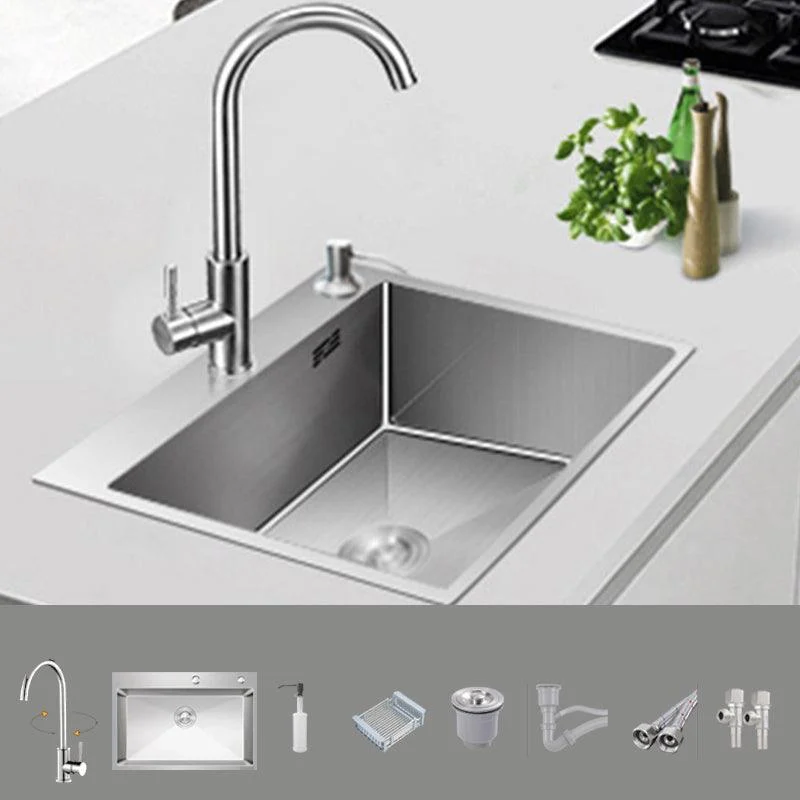 Modern Kitchen Sink Stainless Steel with Accessories and Tap Workstation Sink -Bathlova