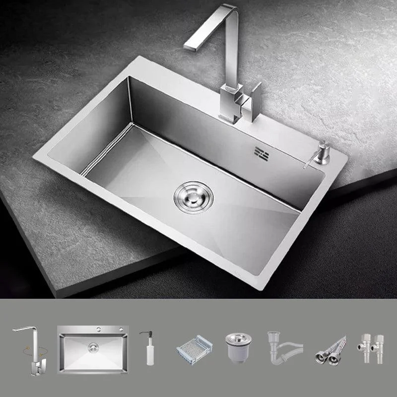 Modern Kitchen Sink Stainless Steel with Accessories and Tap Workstation Sink -Bathlova