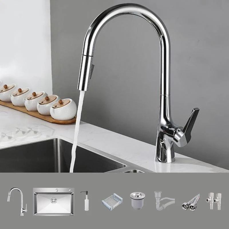 Modern Kitchen Sink Stainless Steel with Accessories and Tap Workstation Sink -Bathlova