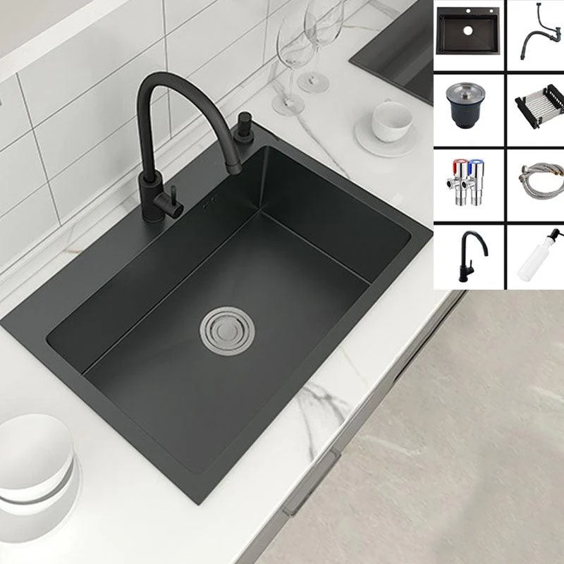 Modern Kitchen Sink Stainless Steel with Accessories Tap and Soap Dispenser Workstation -Bathlova