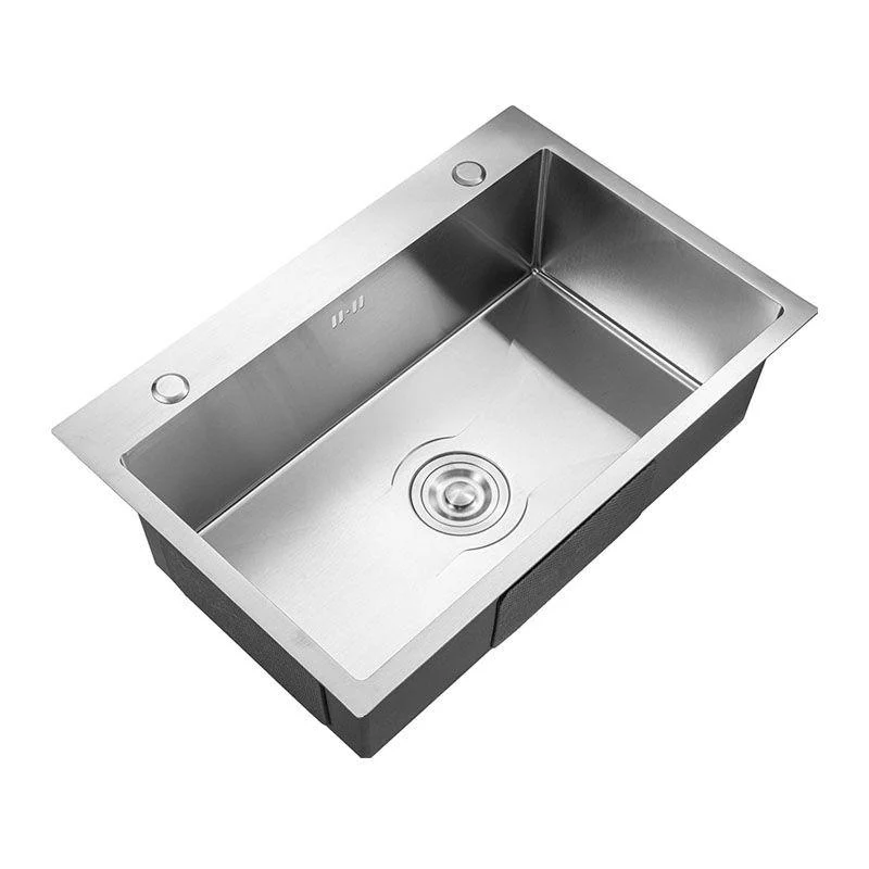 Modern Kitchen Sink Stainless Steel with Basket Strainer and Drain Assembly Sink -Bathlova