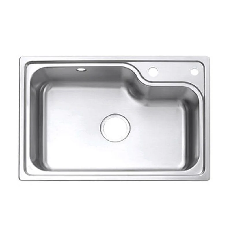 Modern Kitchen Sink Stainless Steel with Basket Strainer and Drain Assembly Sink Only -Bathlova