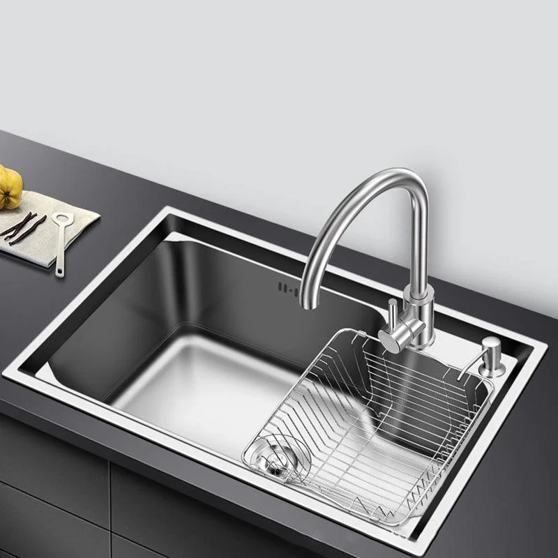 Modern Kitchen Sink Stainless Steel with Basket Strainer and Tap Workstation Sink -Bathlova