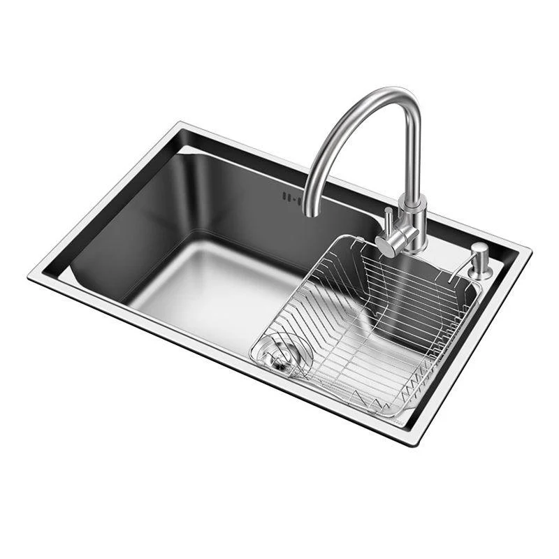 Modern Kitchen Sink Stainless Steel with Basket Strainer and Tap Workstation Sink -Bathlova