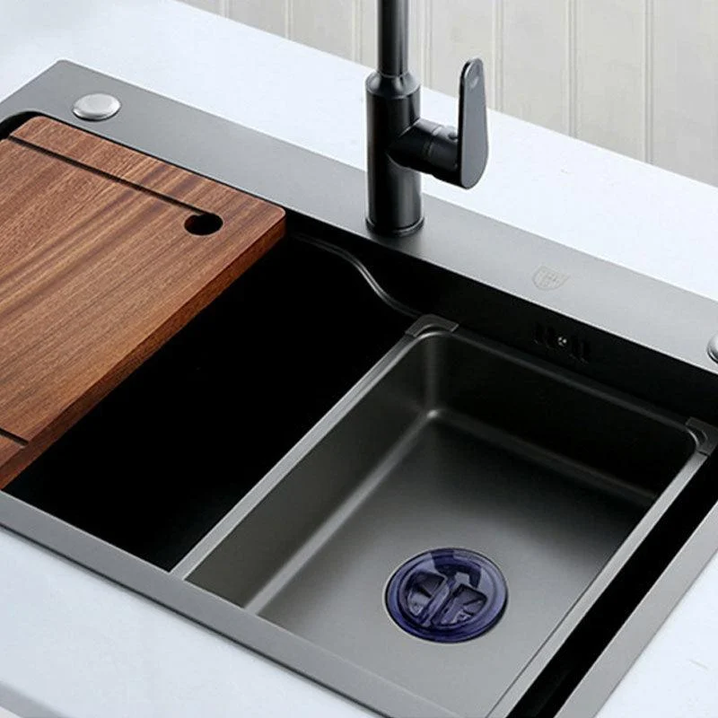 Modern Kitchen Sink Stainless Steel with Drain Assembly and Strainer Workstation Sink -Bathlova