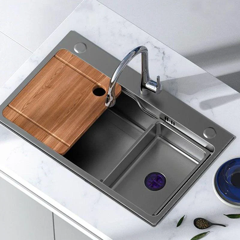 Modern Kitchen Sink Stainless Steel with Drain Assembly and Strainer Workstation Sink -Bathlova