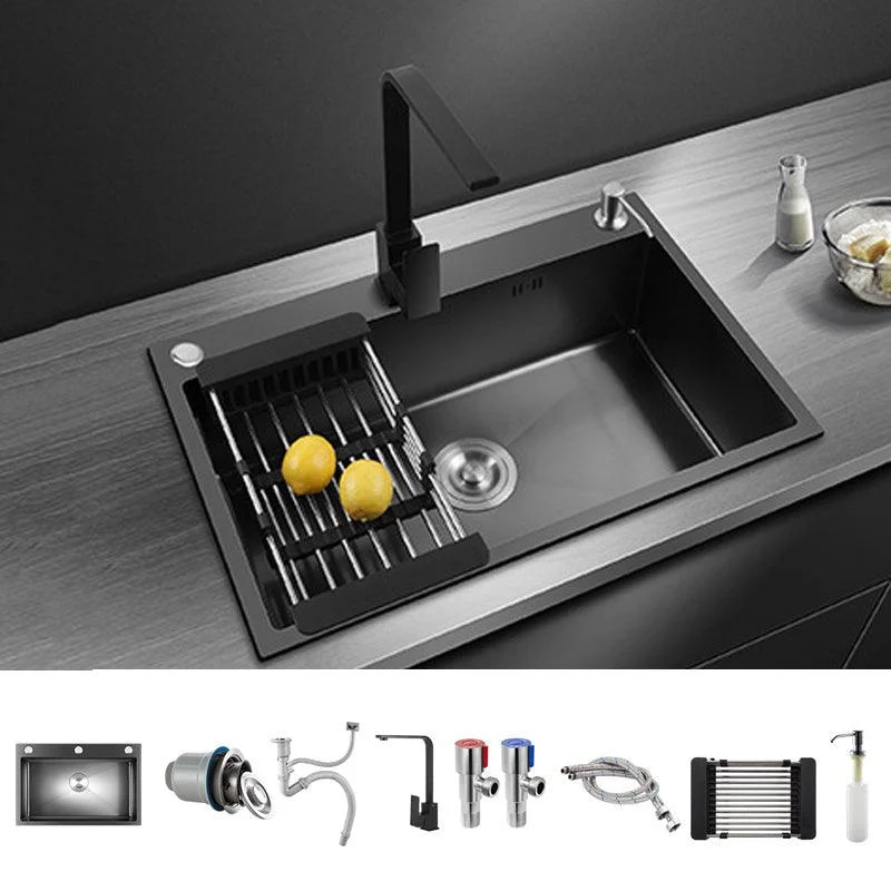 Modern Kitchen Sink Stainless Steel with Grid and Strainer Top-Mount Workstation Ledge -Bathlova