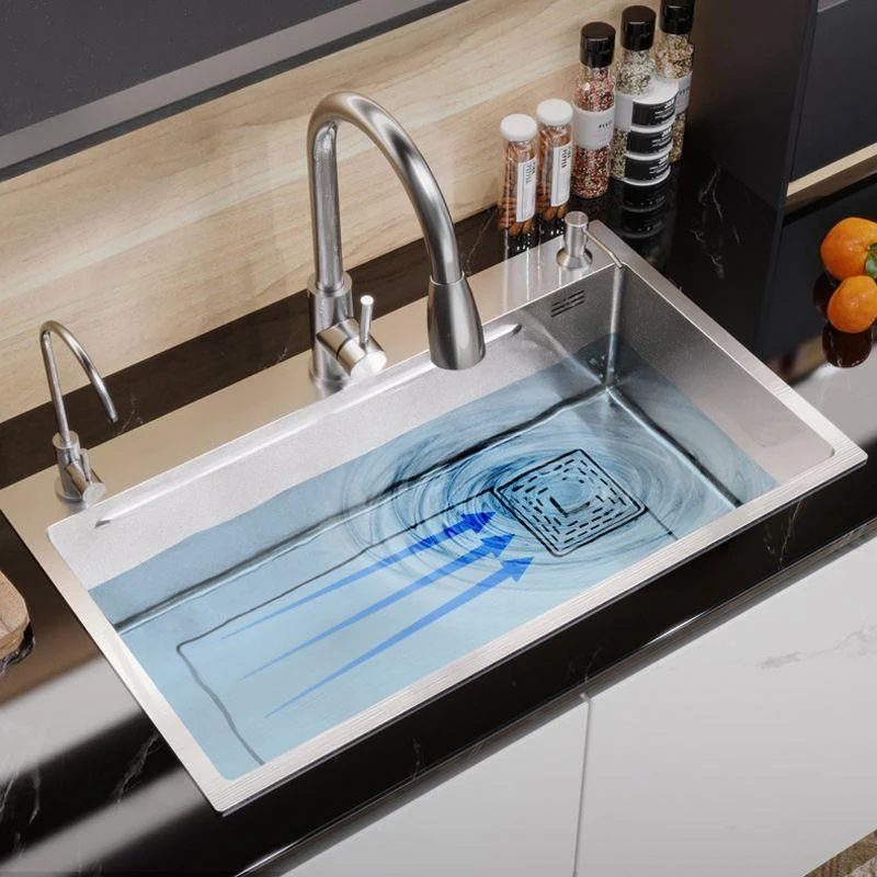 Modern Kitchen Sink Stainless Steel with Grid Strainer and Tap Workstation Sink -Bathlova