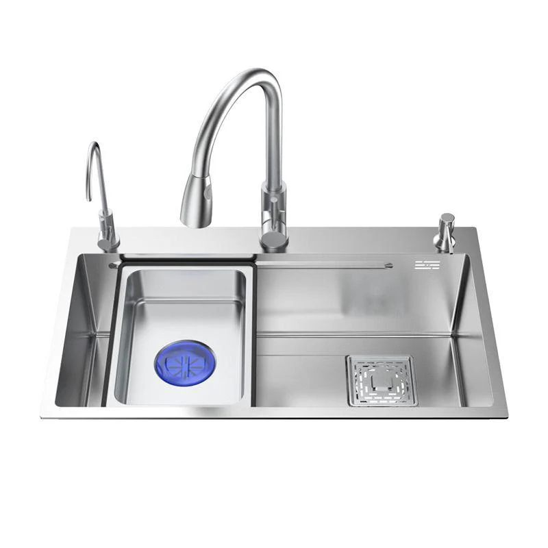 Modern Kitchen Sink Stainless Steel with Grid Strainer and Tap Workstation Sink -Bathlova