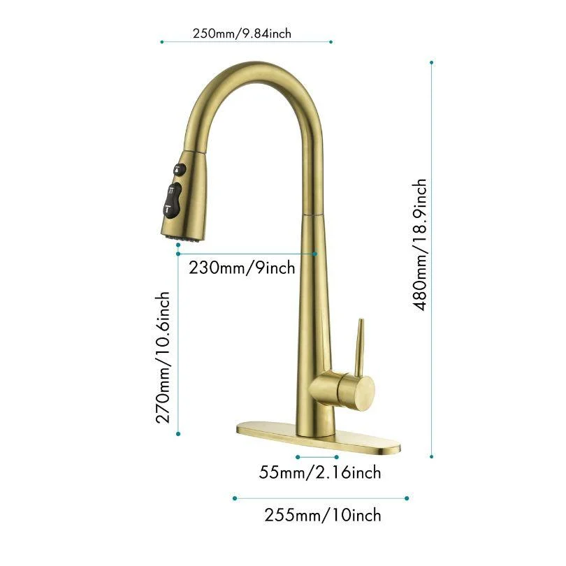 Modern Kitchen Sink Tap with Pull Out Sprayer -Bathlova