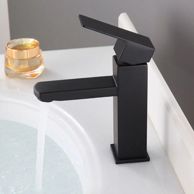 Modern Lavatory Tap Centerset Bathroom Sink Tap in Black -Bathlova