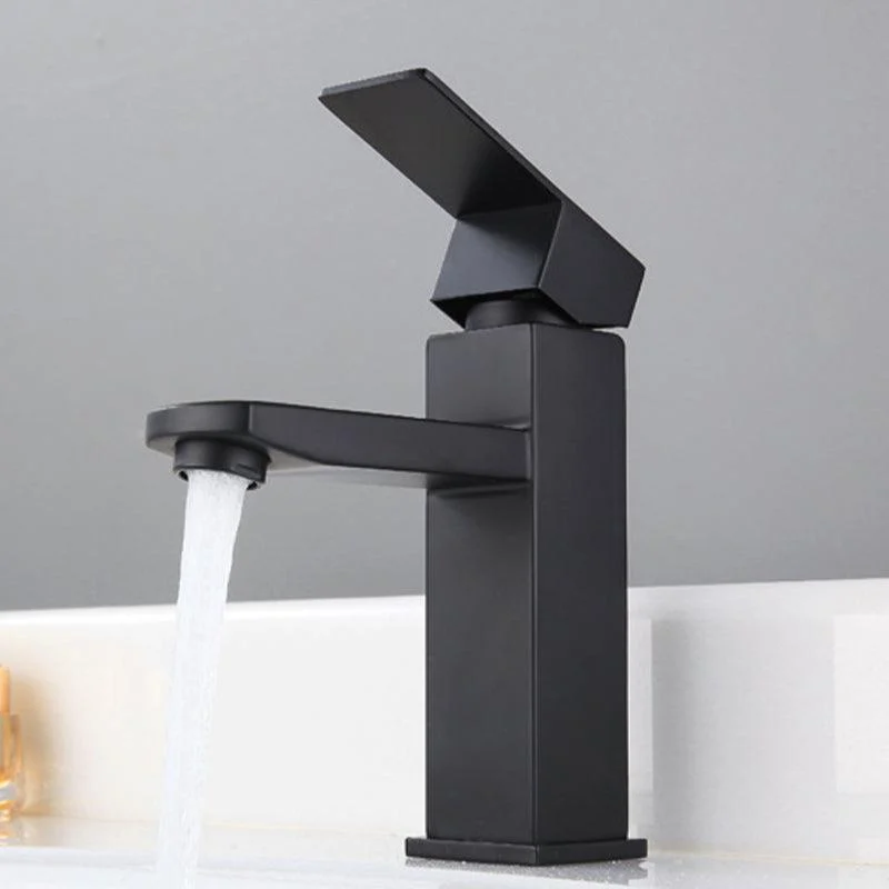 Modern Lavatory Tap Centerset Bathroom Sink Tap in Black -Bathlova