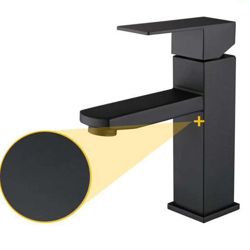 Modern Lavatory Tap Centerset Bathroom Sink Tap in Black -Bathlova