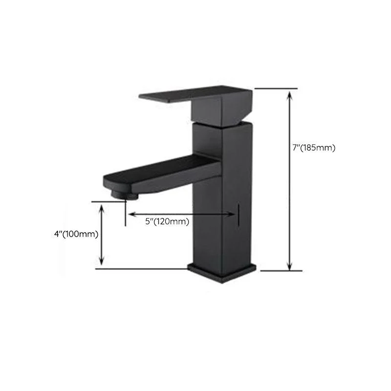 Modern Lavatory Tap Centerset Bathroom Sink Tap in Black -Bathlova