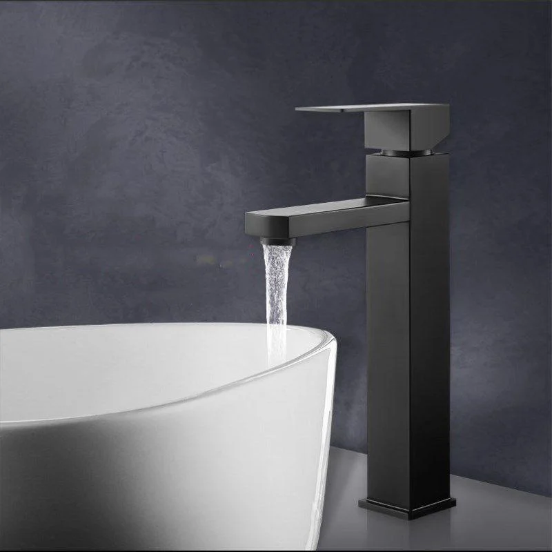 Modern Lavatory Tap Centerset Bathroom Sink Tap in Black -Bathlova