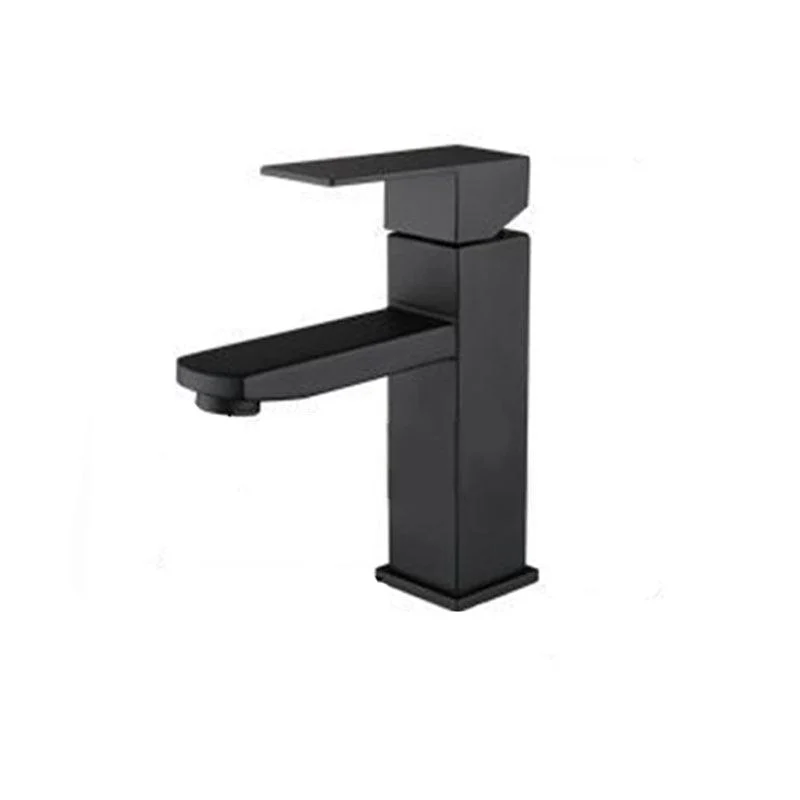 Modern Lavatory Tap Centerset Bathroom Sink Tap in Black -Bathlova