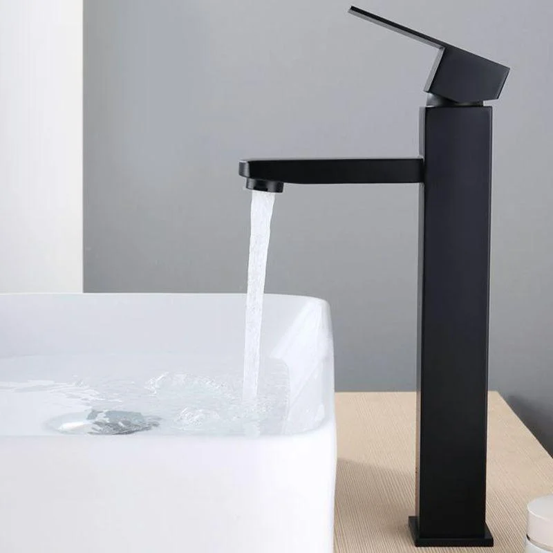 Modern Lavatory Tap Centerset Bathroom Sink Tap in Black -Bathlova