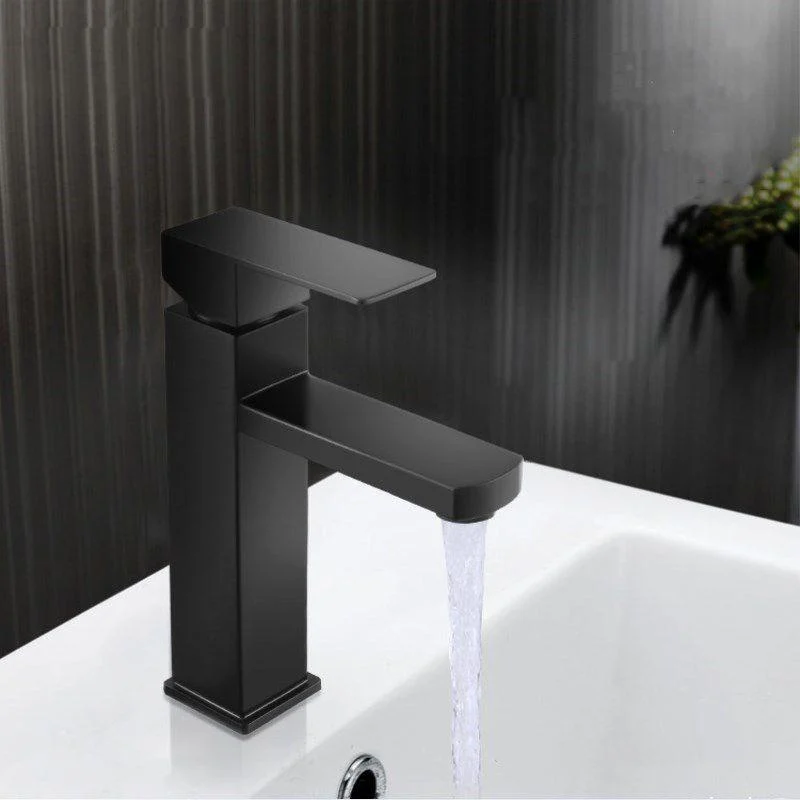 Modern Lavatory Tap Centerset Bathroom Sink Tap in Black -Bathlova