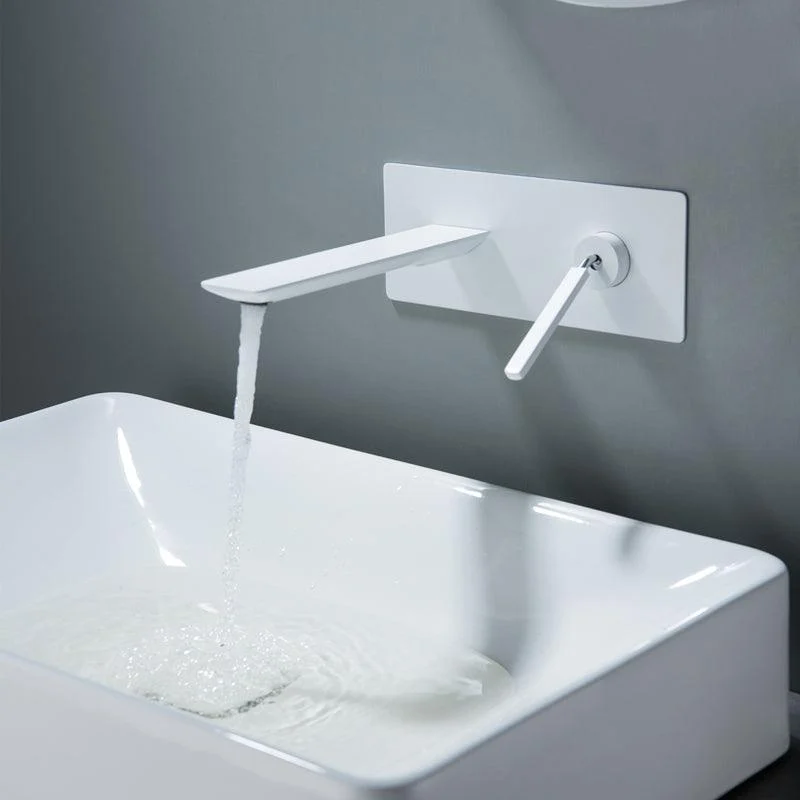 Modern Lavatory Tap Single Handle Metal Wall Mounted Bathroom Tap -Bathlova