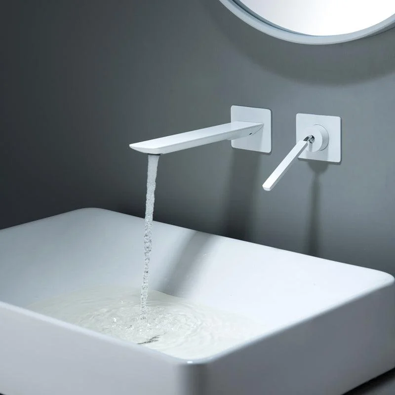 Modern Lavatory Tap Single Handle Metal Wall Mounted Bathroom Tap -Bathlova