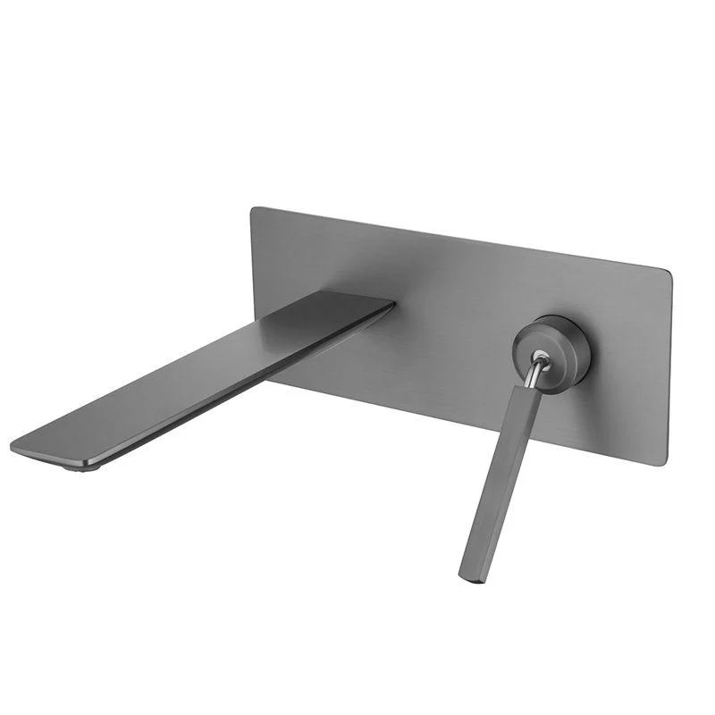 Modern Lavatory Tap Single Handle Metal Wall Mounted Bathroom Tap -Bathlova