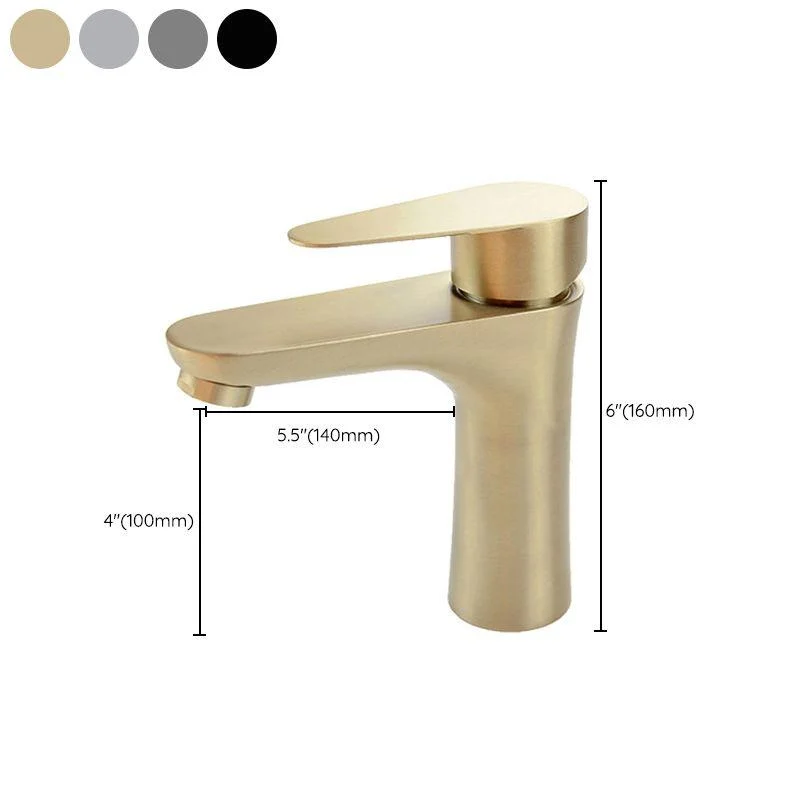 Modern Lavatory Tap Solid Color Centerset Low Arc Tap for Bathroom -Bathlova