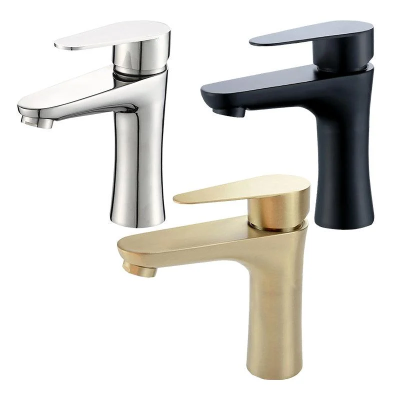 Modern Lavatory Tap Solid Color Centerset Low Arc Tap for Bathroom -Bathlova