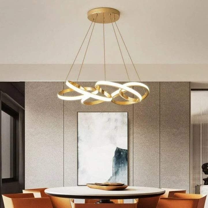 Modern LED Ribbon Chandelier -Bathlova