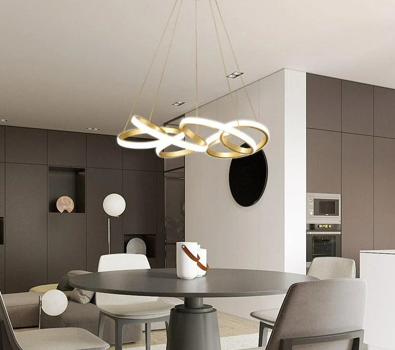 Modern LED Ribbon Chandelier -Bathlova