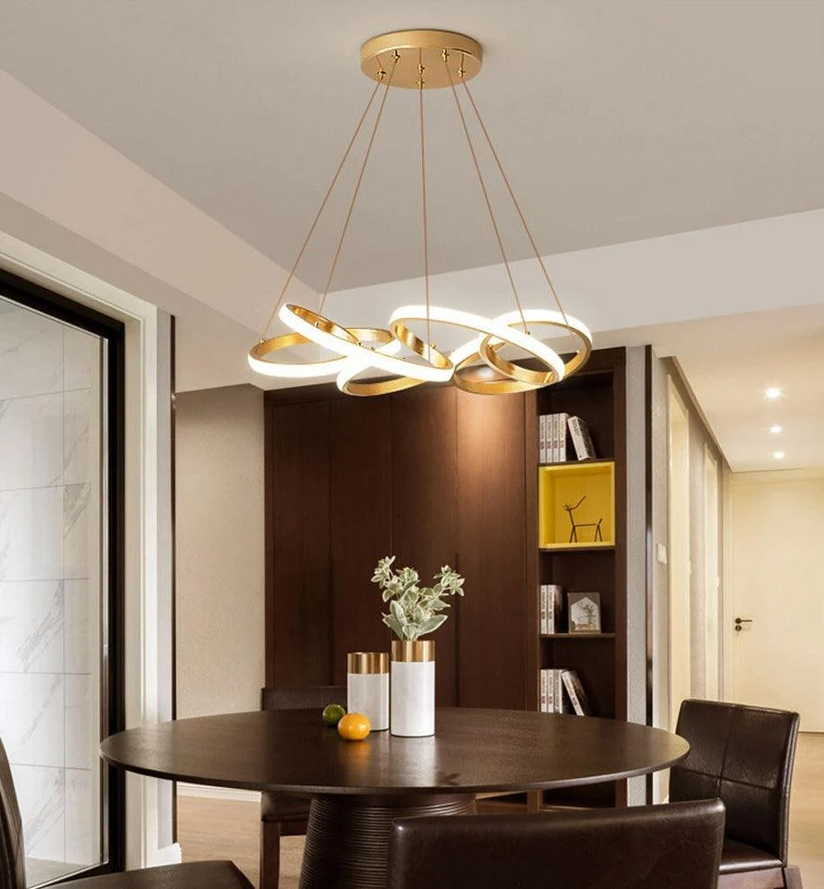 Modern LED Ribbon Chandelier -Bathlova