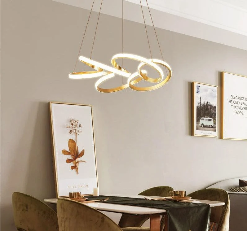 Modern LED Ribbon Chandelier -Bathlova