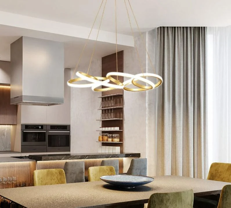 Modern LED Ribbon Chandelier -Bathlova