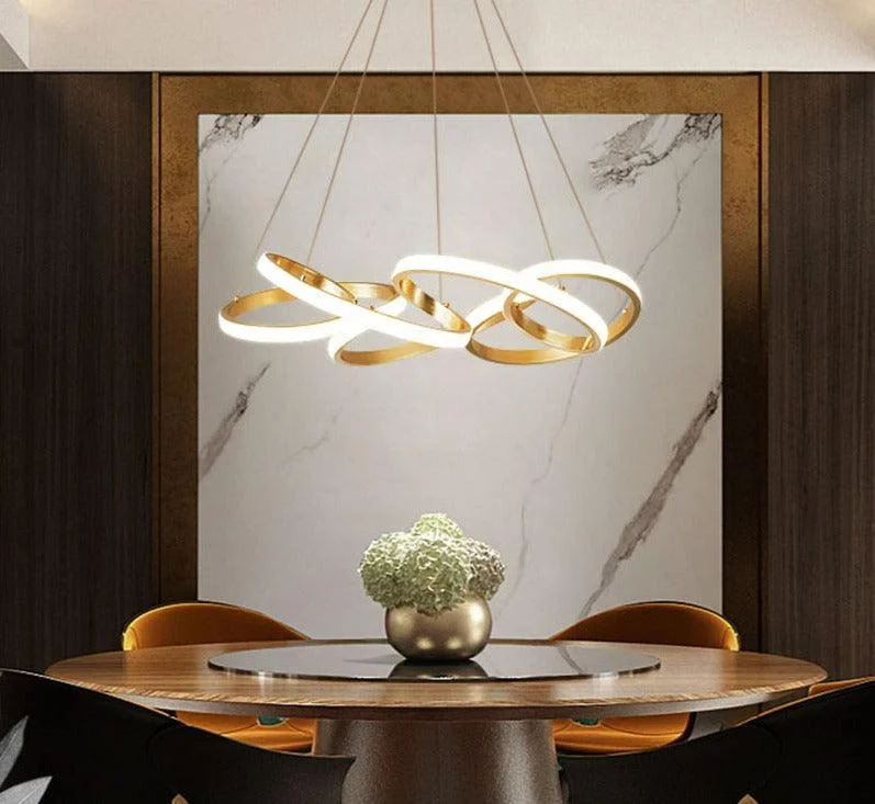 Modern LED Ribbon Chandelier -Bathlova