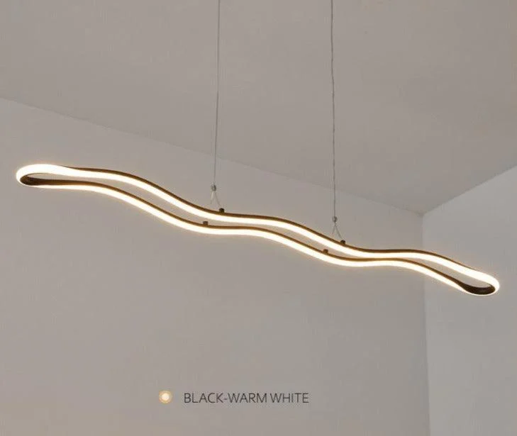 Modern LED Wave Chandelier -Bathlova