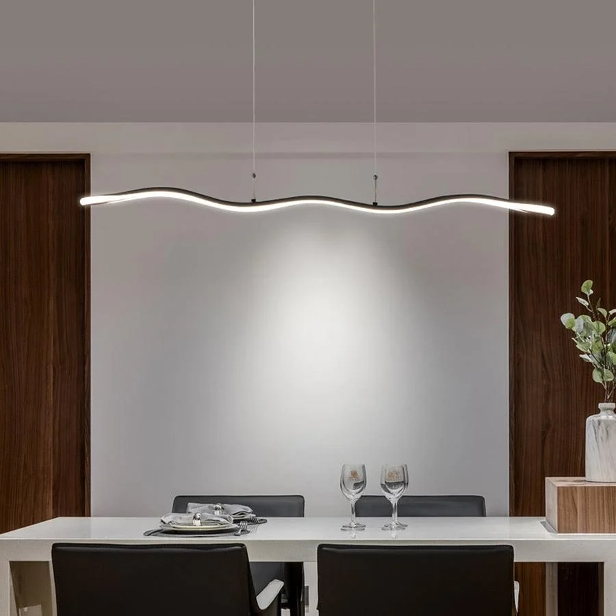 Modern LED Wave Chandelier -Bathlova