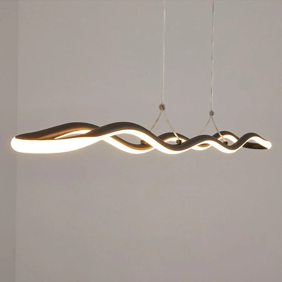 Modern LED Wave Chandelier -Bathlova