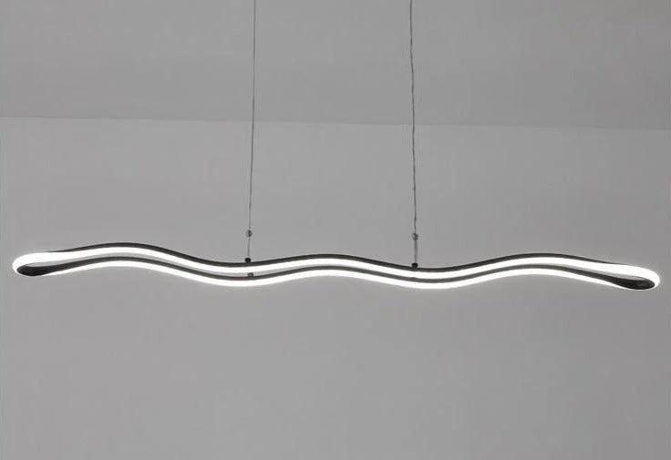 Modern LED Wave Chandelier -Bathlova