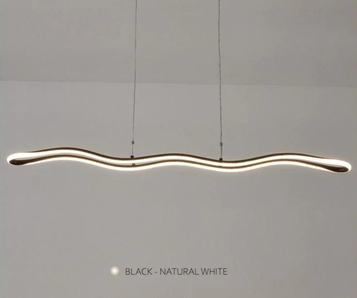 Modern LED Wave Chandelier -Bathlova