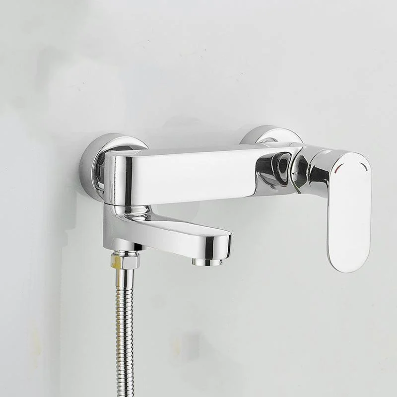 Modern Lever Handle Bath Tap Trim Wall Mounted Bathtub Tap -Bathlova