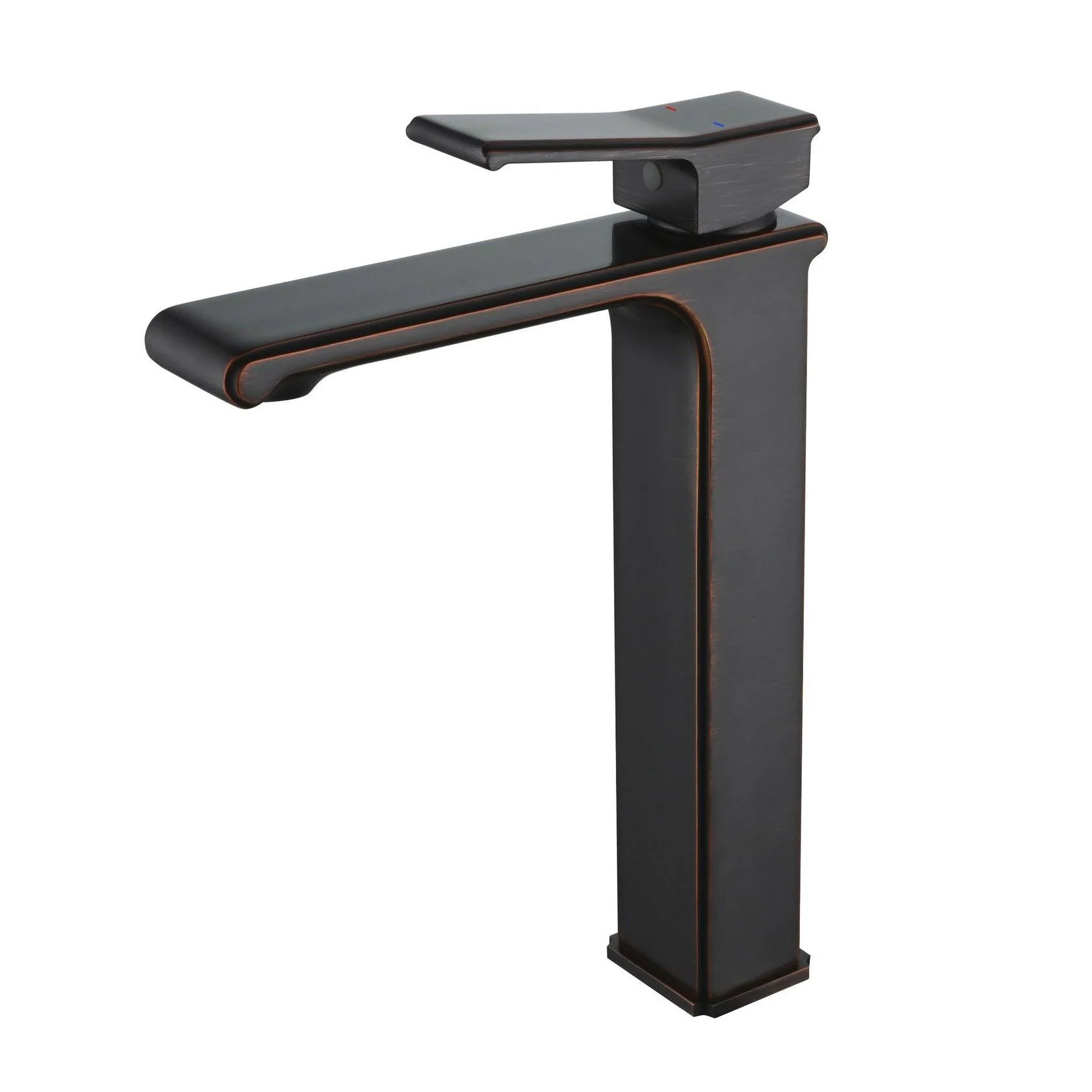 Modern Lever Handles Sink Tap Chrome Square Bathroom Sink Tap -Bathlova