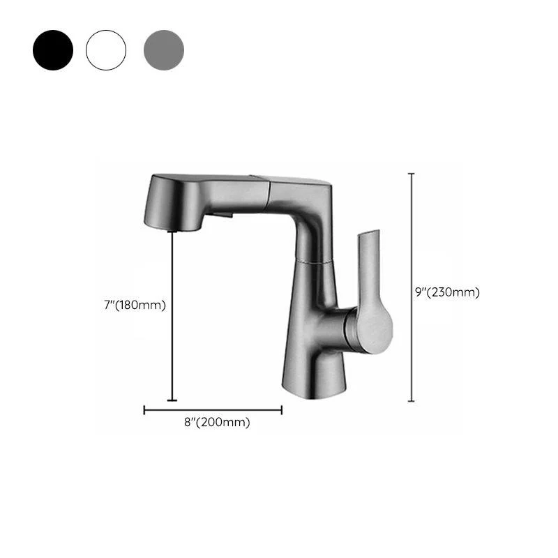 Modern Low Arc Sink Tap with Single Handle Bathroom Lifting Tap -Bathlova