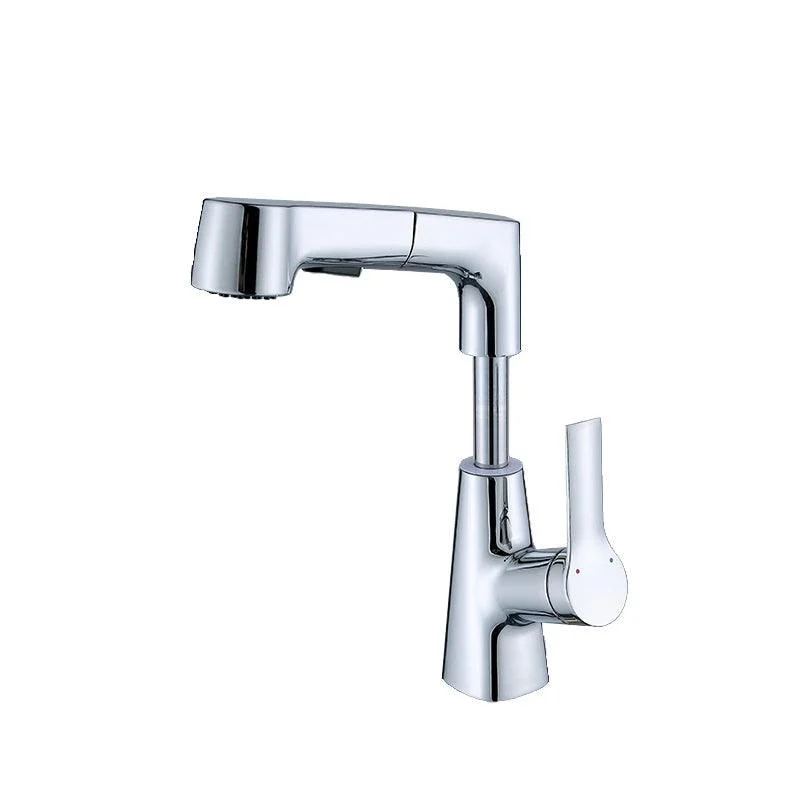 Modern Low Arc Sink Tap with Single Handle Bathroom Lifting Tap -Bathlova