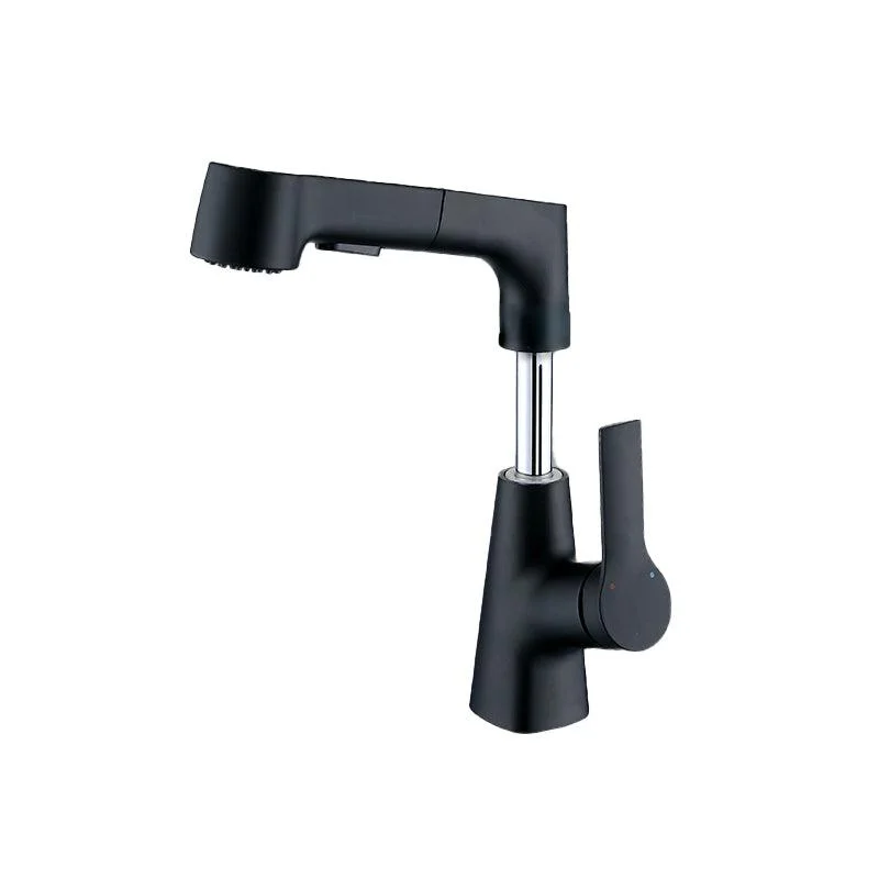 Modern Low Arc Sink Tap with Single Handle Bathroom Lifting Tap -Bathlova