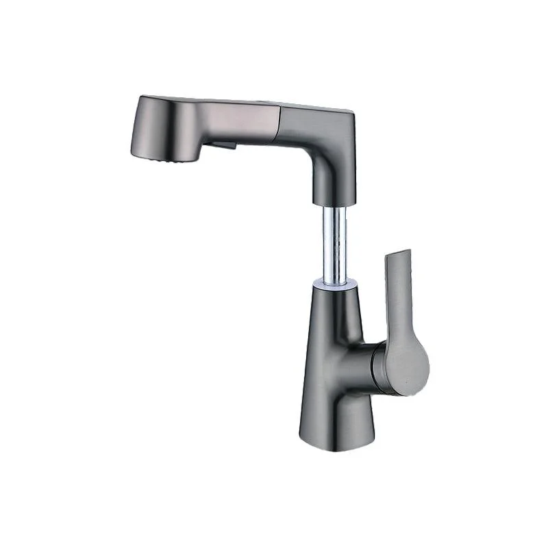 Modern Low Arc Sink Tap with Single Handle Bathroom Lifting Tap -Bathlova