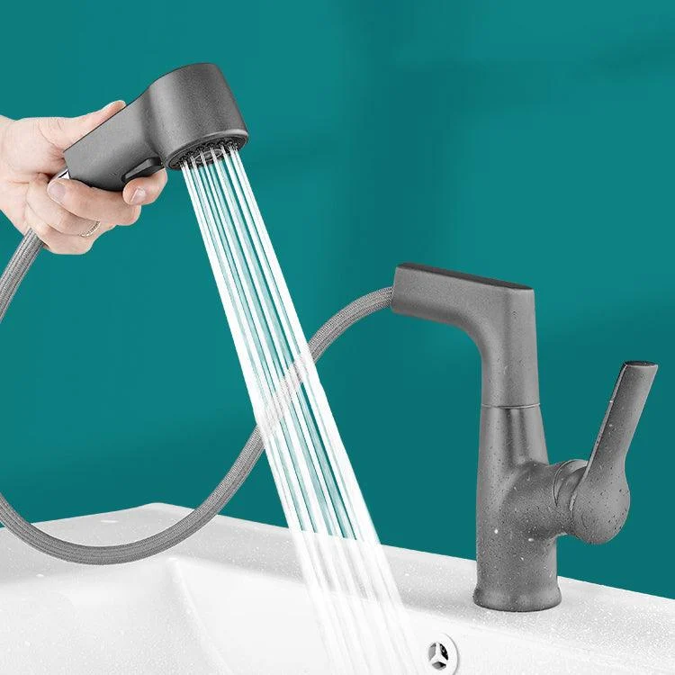 Modern Low Arc Sink Tap with Single Handle Bathroom Lifting Tap -Bathlova