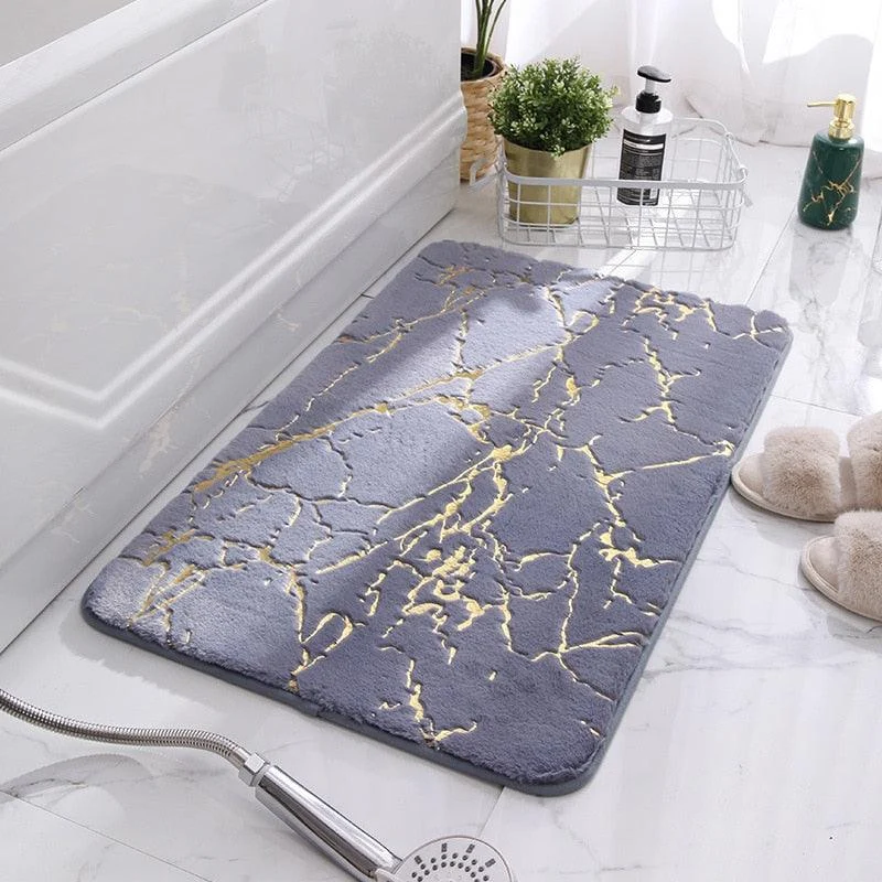 Modern Marble Bath Mat -Bathlova